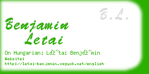 benjamin letai business card